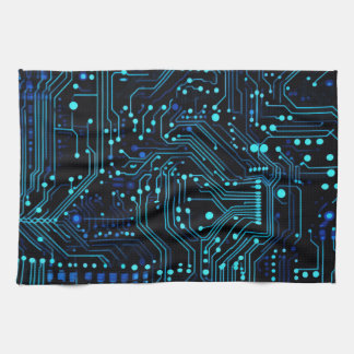 Circuit Board ontwerp illustratie Kussen Theedoek