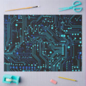Circuit Board ontwerp illustratie Kussen Tissuepapier (Craft)