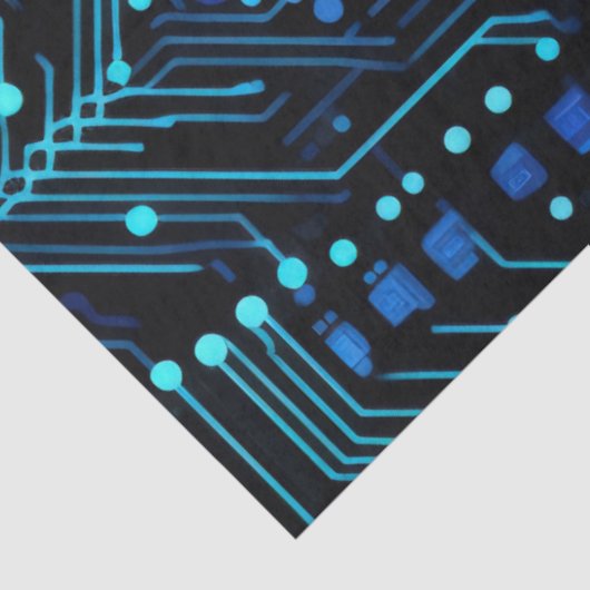 Circuit Board ontwerp illustratie Kussen Tissuepapier (Detail)