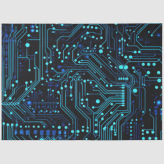 Circuit Board ontwerp illustratie Kussen Tissuepapier
