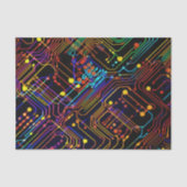 Circuit Board ontwerp illustratie Kussen Tissuepapier (Voorkant)