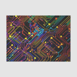 Circuit Board ontwerp illustratie Kussen Tissuepapier