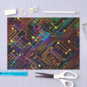 Circuit Board ontwerp illustratie Kussen Tissuepapier (Craft)