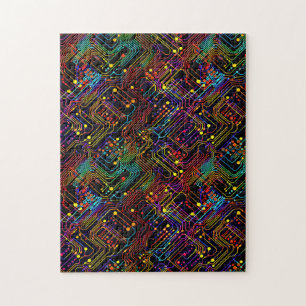 Circuit Board ontwerp illustratie Legpuzzel