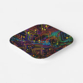 Circuit Board ontwerp illustratie Papieren Bordje (Gebogen)