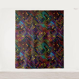 Circuit Board ontwerp illustratie Wandkleed