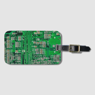 Circuit Board Painting Bagagelabel