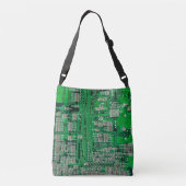 Circuit Board Painting Crossbody Tas (Achterkant)