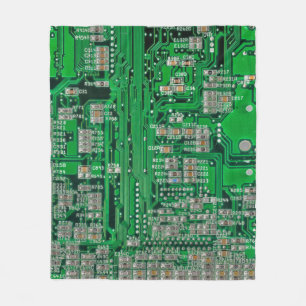 Circuit Board Painting Fleece Deken