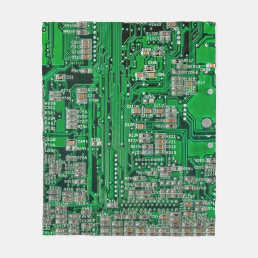 Circuit Board Painting Fleece Deken (Voorkant)