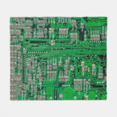 Circuit Board Painting Fleece Deken (Voorkant (Horizontaal))