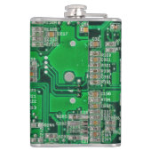 Circuit Board Painting Heupfles (Achterkant)