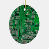 Circuit Board Painting Keramisch Ornament (Rechts)