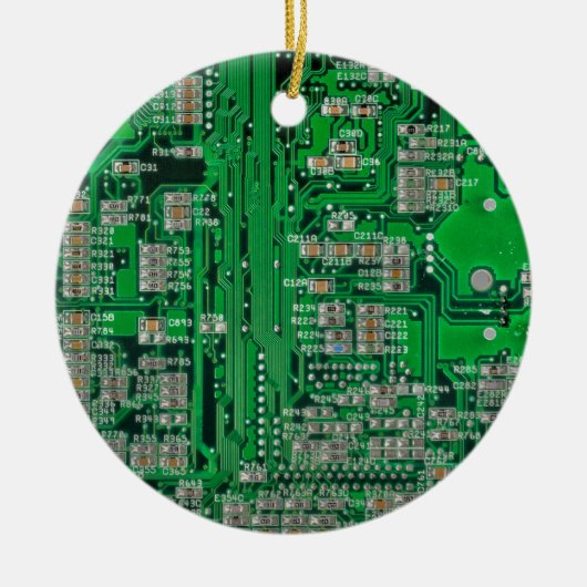Circuit Board Painting Keramisch Ornament (Voorkant)