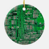 Circuit Board Painting Keramisch Ornament (Achterkant)