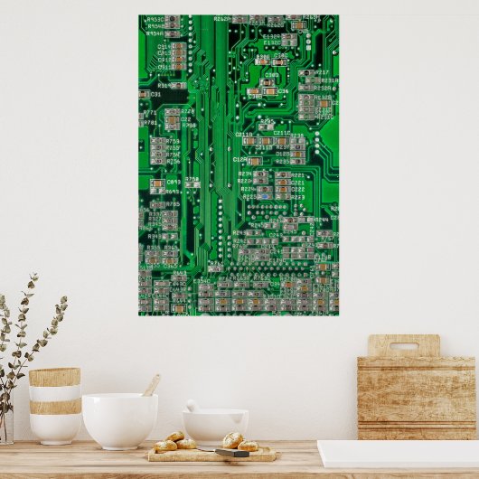 Circuit Board Painting Poster (Keuken)