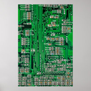 Circuit Board Painting Poster