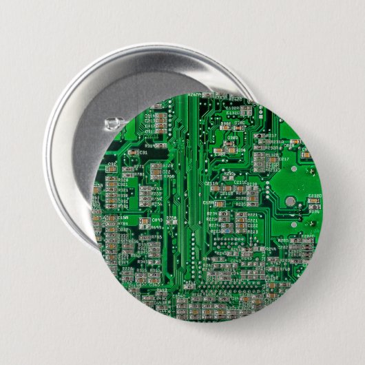 Circuit Board Painting Ronde Button 7,6 Cm (Voorkant /achterkant)