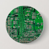 Circuit Board Painting Ronde Button 7,6 Cm (Voorkant)