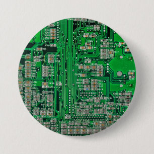 Circuit Board Painting Ronde Button 7,6 Cm