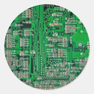 Circuit Board Painting Ronde Sticker