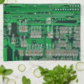 Circuit Board Painting Theedoek (Gevouwen)