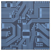 Circuit Board Pattern Blue ID245 Stof (Swatch)