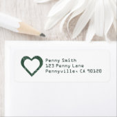 Circuit board Pattern Heart Etiket (Insitu)