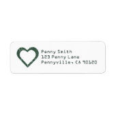 Circuit board Pattern Heart Etiket (Voorkant)