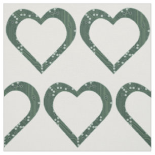 Circuit board Pattern Heart Stof