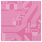 Circuit Board Pattern roze ID245 Stof (Close Up)