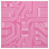 Circuit Board Pattern roze ID245 Stof (Swatch)