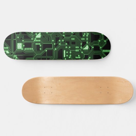 Circuit Board Pattern Skateboard Deck (Horizontaal)