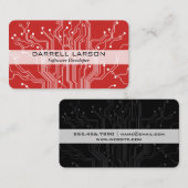 Circuit Board Rood Zwart Visitekaartje (Voorkant / Achterkant)