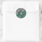Circuit Board Round Sticker (Tas)