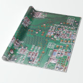 Circuit Board Wrapping Paper Cadeaupapier (Uitgerold)