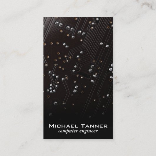 Circuit Board (zwart) Visitekaartje (Voorkant)