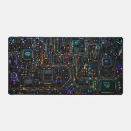 Circuit City – Futuristische Cyberpunk Uitgebreide Bureaumat