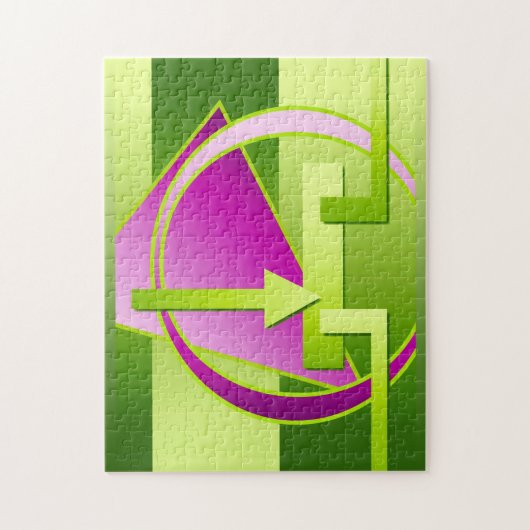 "Circuit Diagram" Digitale Art Print, limoengroen Legpuzzel (Verticaal)