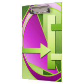 "Circuit Diagram" digitale kunstafdruk, kalkgroen Klembord (Links)