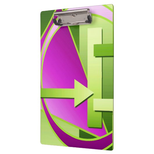 "Circuit Diagram" digitale kunstafdruk, kalkgroen Klembord (Links)