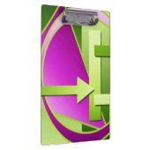 "Circuit Diagram" digitale kunstafdruk, kalkgroen Klembord (Rechts)