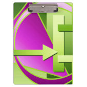 "Circuit Diagram" digitale kunstafdruk, kalkgroen Klembord (Voorkant)