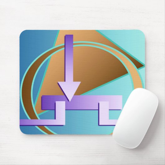 "Circuit Diagram" digitale kunstfoto Muismat (Met muis)