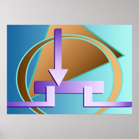 "Circuit Diagram" digitale kunstfoto Poster (Voorkant)