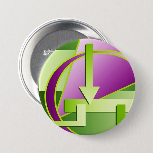 "Circuit Diagram" digitale kunstfoto Ronde Button 7,6 Cm (Voorkant /achterkant)