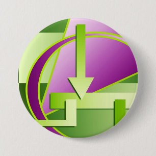 "Circuit Diagram" digitale kunstfoto Ronde Button 7,6 Cm
