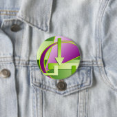 "Circuit Diagram" digitale kunstfoto Ronde Button 7,6 Cm (In situ)
