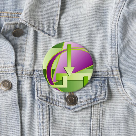 "Circuit Diagram" digitale kunstfoto Ronde Button 7,6 Cm (In situ)