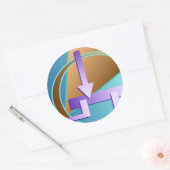 "Circuit Diagram" digitale kunstfoto Ronde Sticker (Envelop)